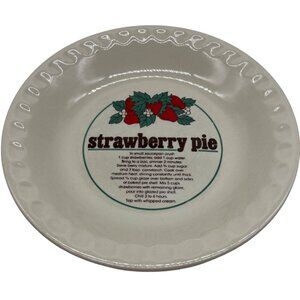 Vintage 11" Deep Dish Strawberry Pie Ceramic Plate
